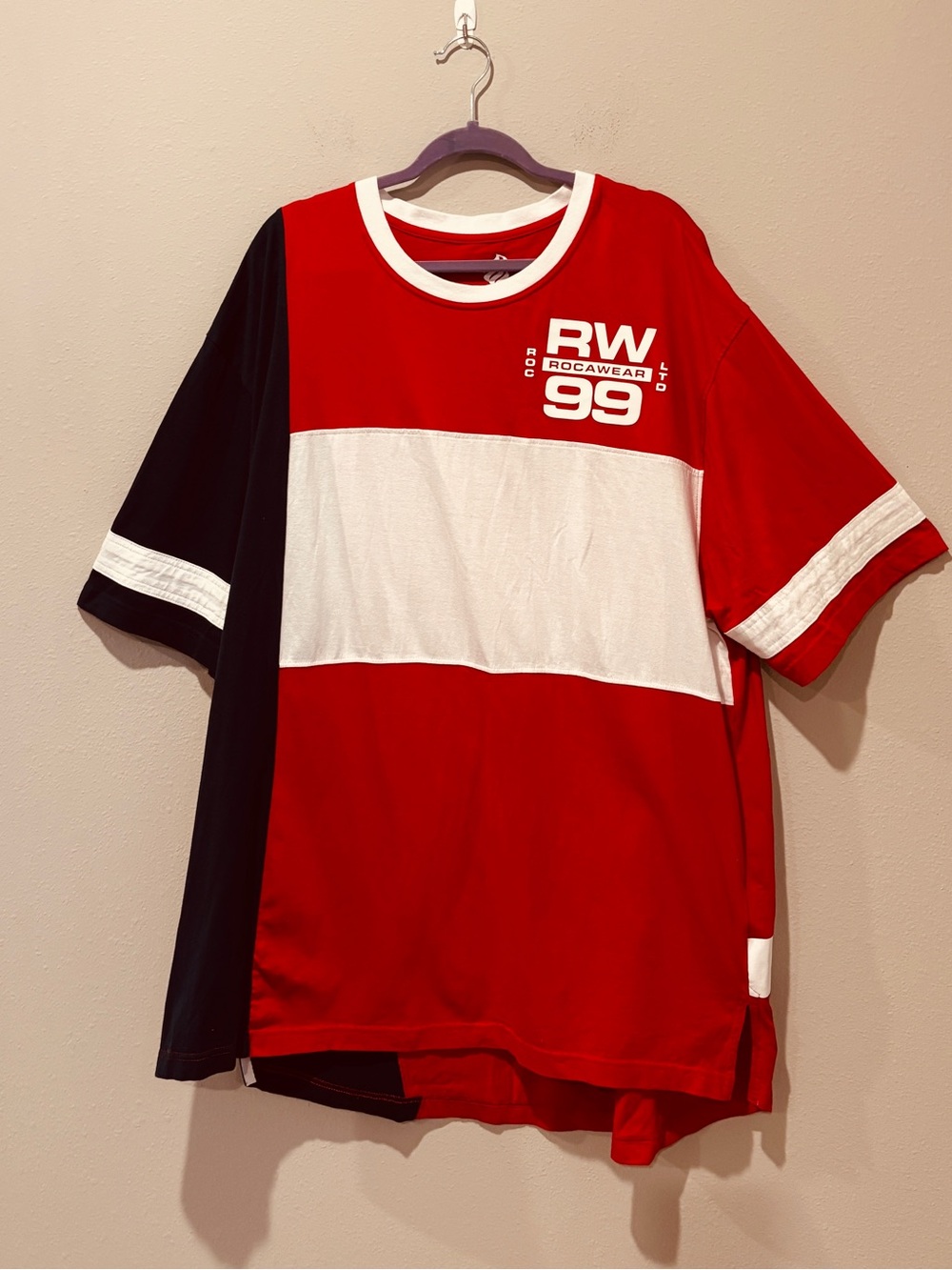 Rocawear Vintage Style Colorful Graphic Streetwear T-shirt Hip Hop 4X Cotton